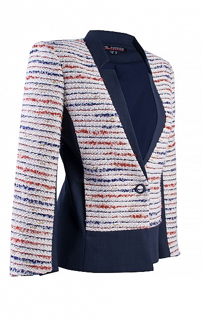 Women's Jacket with Boucle - Elegant and Practical 24125 / 2024 Women's Jacket with Boucle - Elegant and Practical 24125 / 2024