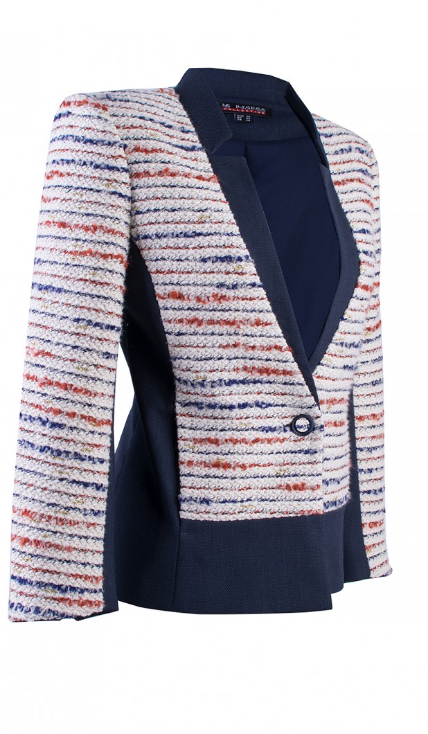 Women's Jacket with Boucle - Elegant and Practical 24125 / 2024 Women's Jacket with Boucle - Elegant and Practical 24125 / 2024