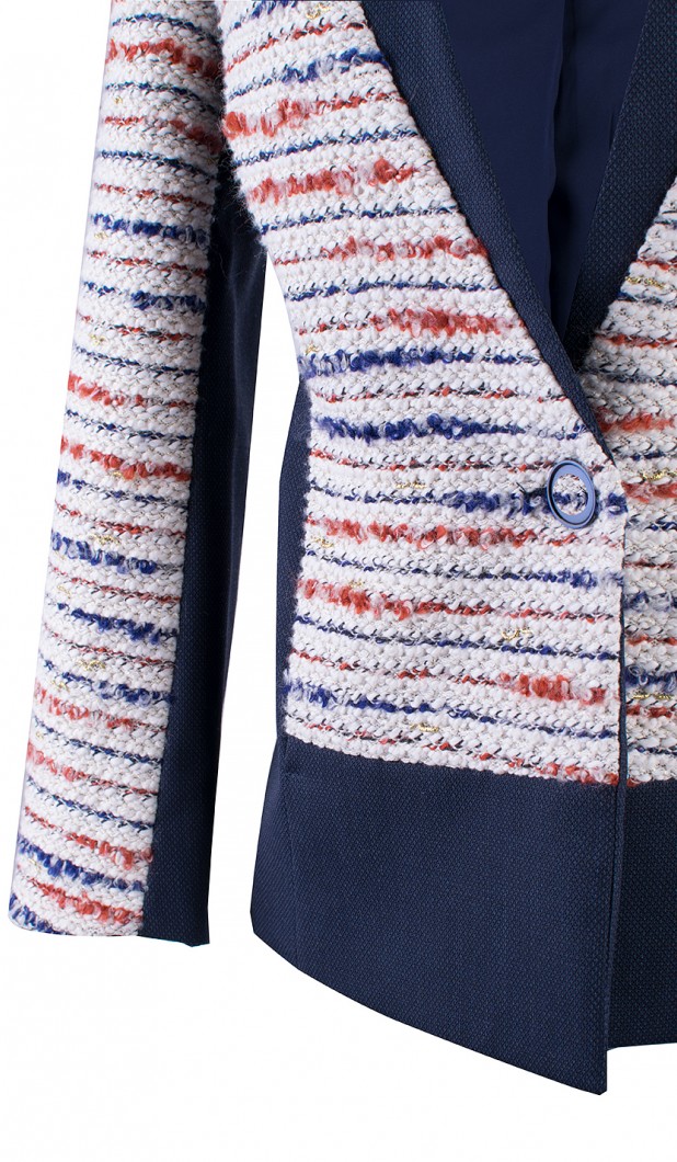 Women's Jacket with Boucle - Elegant and Practical 24125 / 2024 Women's Jacket with Boucle - Elegant and Practical 24125 / 2024