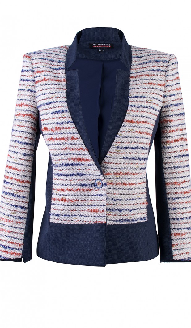 Women's Jacket with Boucle - Elegant and Practical 24125 / 2024 Women's Jacket with Boucle - Elegant and Practical 24125 / 2024