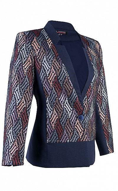 Women's Jacket with Shiny Threads 24127 / 2024 Women's Jacket with Shiny Threads 24127 / 2024