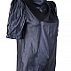 Elegant Black Blouse with Half Polo Collar and Short Sleeves 25115 Black / 2025
