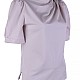 Women's Cotton Blouse in Light Pink with Back Zipper 25115 Pink / 2025