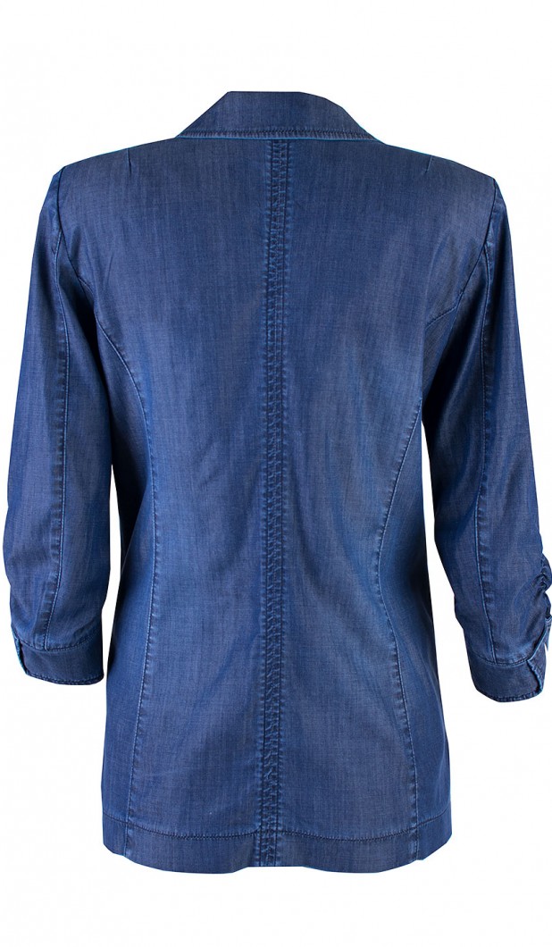 Women's Summer Jacket from Tencel Denim with 3/4 Sleeves 25122 / 2024 Women's Summer Jacket from Tencel Denim with 3/4 Sleeves 25122 / 2024