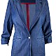 Women's Summer Jacket from Tencel Denim with 3/4 Sleeves 25122 / 2024 Women's Summer Jacket from Tencel Denim with 3/4 Sleeves 25122 / 2024