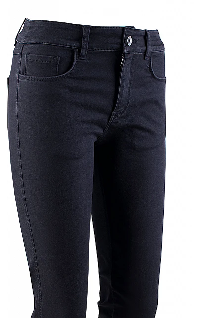 Black Women's All-Season Jeans with Elastic Comfort and Clean Design 24520 black / 2025