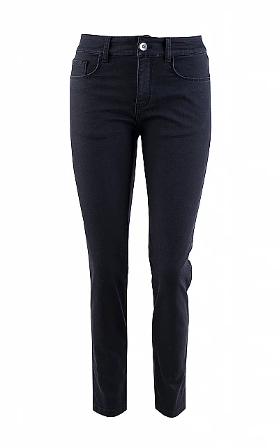 Black Women's All-Season Jeans with Elastic Comfort and Clean Design 24520 black / 2025