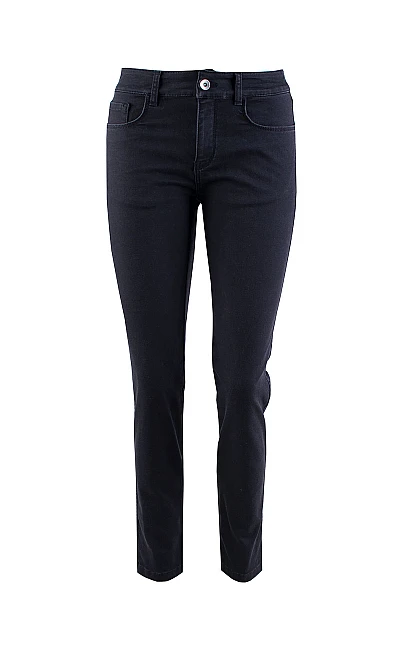 Black Women's All-Season Jeans with Elastic Comfort and Clean Design 24520 black / 2025
