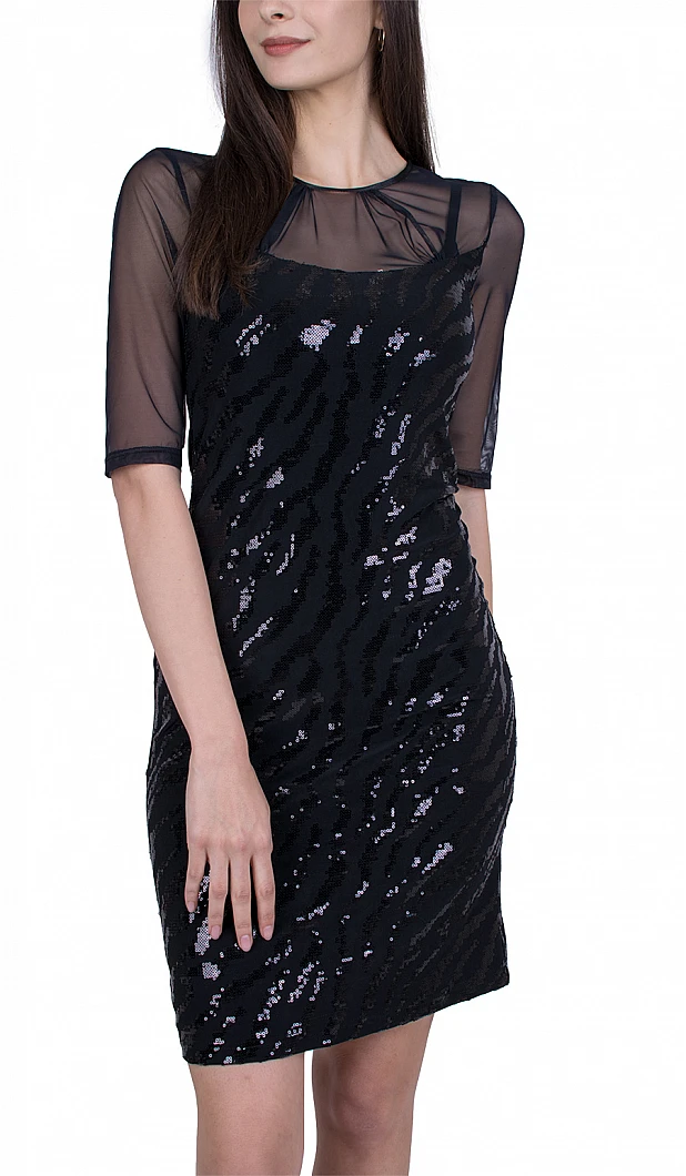 Black Fitted Office Dress 22207 / 2022