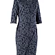Elegant Dress in Anthracite with Flower Ornaments 23112 / 2023