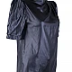 Elegant Black Blouse with Half Polo Collar and Short Sleeves 25115 Black / 2025