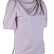 Women's Cotton Blouse in Light Pink with Back Zipper 25115 Pink / 2025