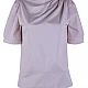 Women's Cotton Blouse in Light Pink with Back Zipper 25115 Pink / 2025