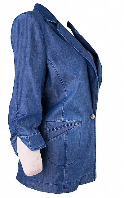 Women's Summer Jacket from Tencel Denim with 3/4 Sleeves 25122 / 2024