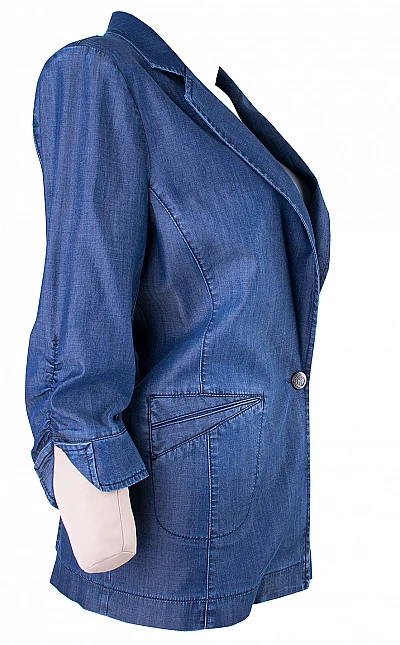 Women's Summer Jacket from Tencel Denim with 3/4 Sleeves 25122 / 2024