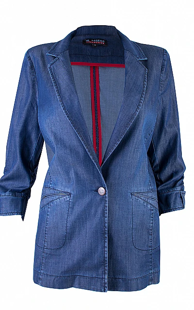 Women's Summer Jacket from Tencel Denim with 3/4 Sleeves 25122 / 2024