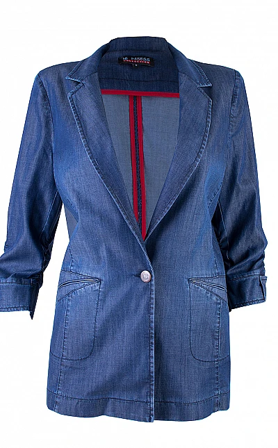 Women's Summer Jacket from Tencel Denim with 3/4 Sleeves 25122 / 2024