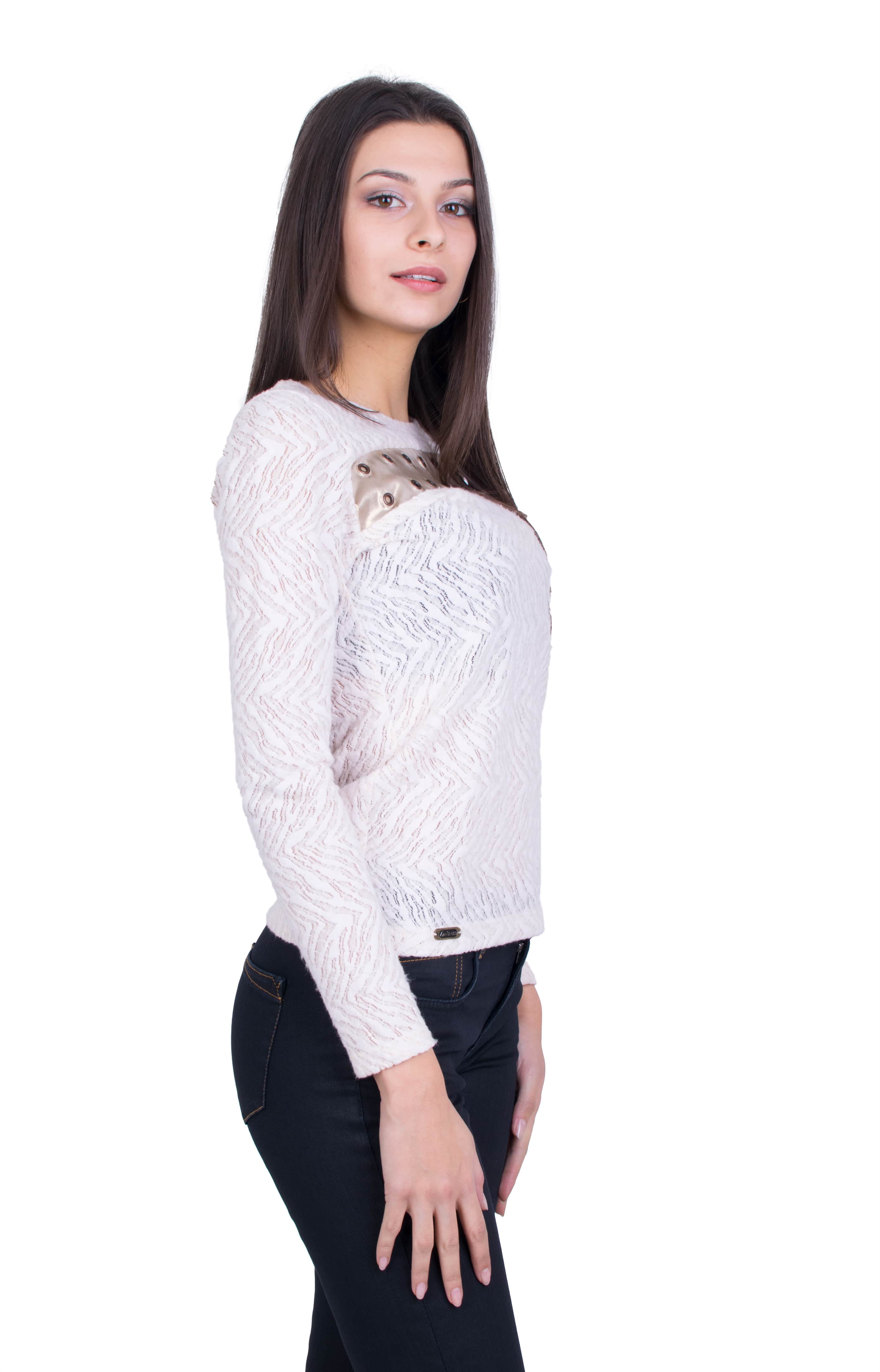 Women's Beige Blouse 20544 / 2021